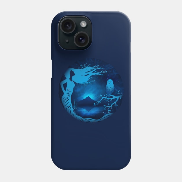 Blue Owl Woman Tree Phone Case by Serena King