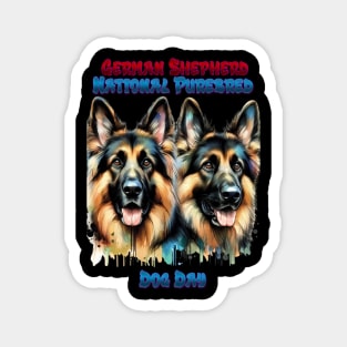 German Shepherds Celebrate Purebred Dog Day 2 Magnet