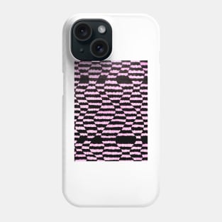 Pink and black doodle pattern drawing art Phone Case