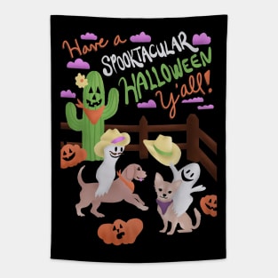 Spooktacular Cowboy Halloween Tapestry