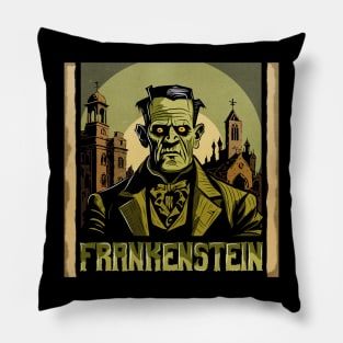 Frankenstein Horror Art Pillow