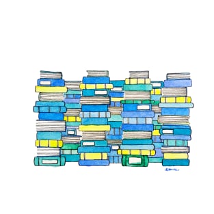 Blue & Yellow Books T-Shirt