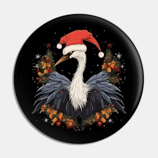 Whooping Crane Christmas Pin