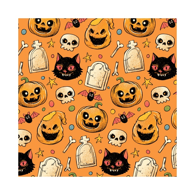 Orange Halloween pattern by Inspired-DS