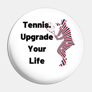 US Open Tennis USA Flag Silhouette Pin