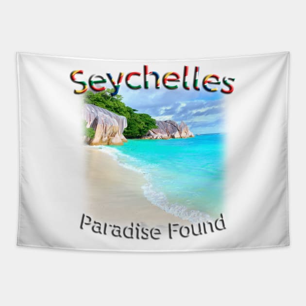 Seychelles - La Digue, Paradise Found! Tapestry by TouristMerch