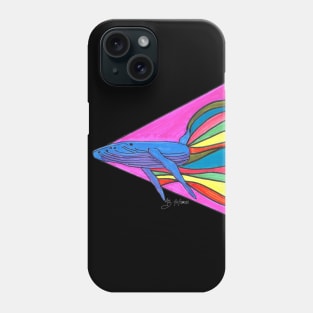 whale swimming in the current of the ocean Phone Case