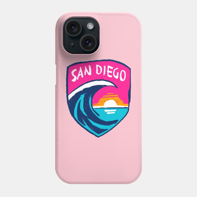 San Diego Waveeee FC 06 Phone Case by Very Simple Graph