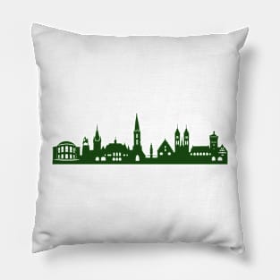 FREIBURG skyline in forest green Pillow