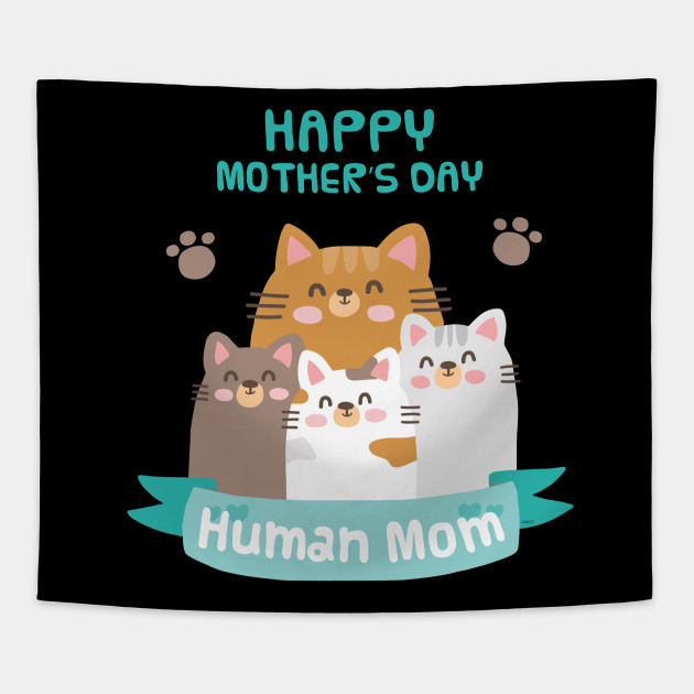 Happy Mothers Day Human Mom Cat Family Happy Mothers Day Human