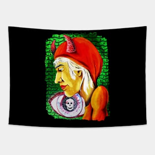 Skinny Blonde Devil Tapestry