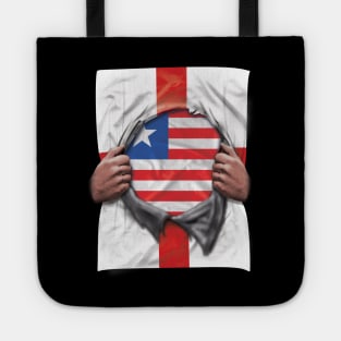 Liberia Flag English Flag Ripped - Gift for Liberian From Liberia Tote