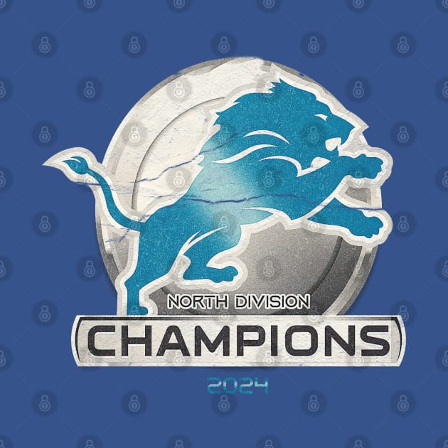 Nfc North Division Champions 2024 Detroit by Sanja Sinai Art