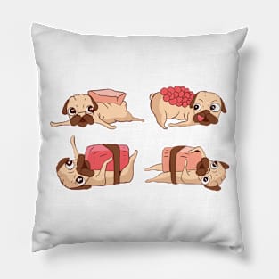 SUSHI PUGS Pillow