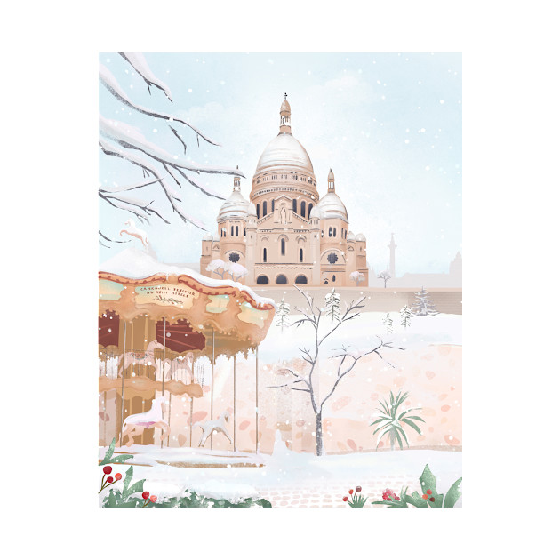 Winter in Paris - Paris France - Phone Case