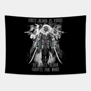 First Blood is Yours Drizzt Do'Urden Drow Fighter Tapestry