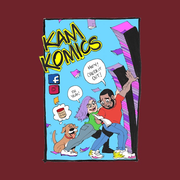 Kam Komics_follow Kam Komics_tshirt by Kam Komics 