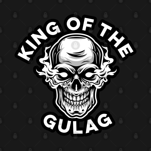 King of the Gulag Funny Video Games Smoking Skull by markz66