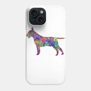 Bull Terrier dog watercolor Phone Case