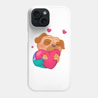 In love pug during isolation of COVID-19 Phone Case