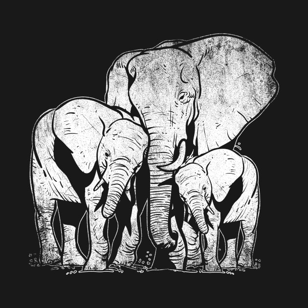 Safari Africa Retro Elephants by shirtsyoulike