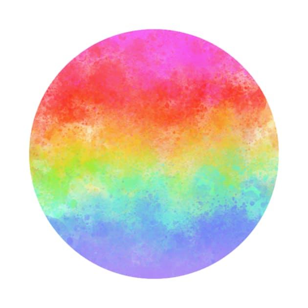 Watercolor rainbow dot by bettyretro