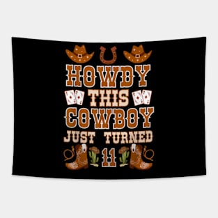 11year Birthday Cowboy Western 11Years Old boy 11th Birthday Tapestry