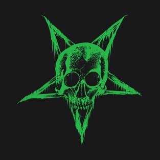 Skull Pentagram (green version) T-Shirt