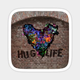 Hug Life - Blue Graffiti Magnet