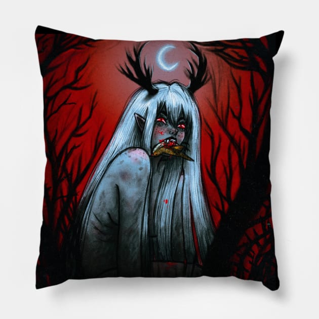 FERAL Pillow by 🫀🗡️VEXED VULPES🗡️🫀