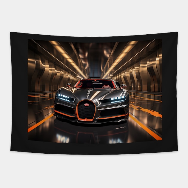 Super-cars-Chiron Tapestry by PixelPusherArt