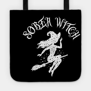 Sober Witch, Funny Halloween Addiction Recovery Tote