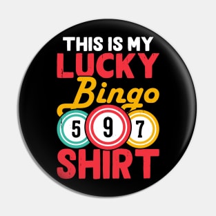 This Is My Lucky Bingo Shirt  T shirt For Women Pin