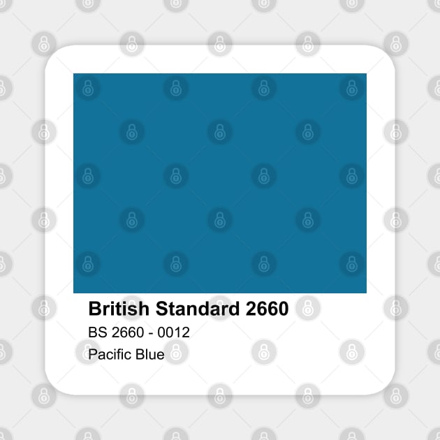 Pacific Blue British Standard 0012 Colour Swatch Magnet by mwcannon