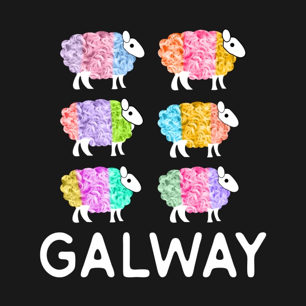 Colorful Galway Sheep by Alex Bleakley