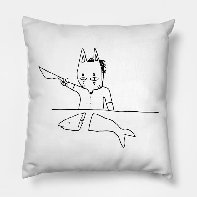 Chef (in black) Pillow by zoez