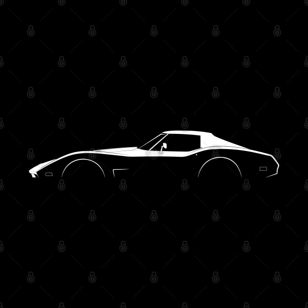 Chevrolet Corvette (C3 1974) Silhouette by Car-Silhouettes