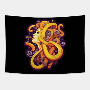 Plastic Macaroni Boho Trippy Hippy Danger Noodle Tapestry