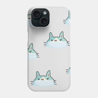 Angry Cats Wearing Masks Pattern Graphic illustration Phone Case