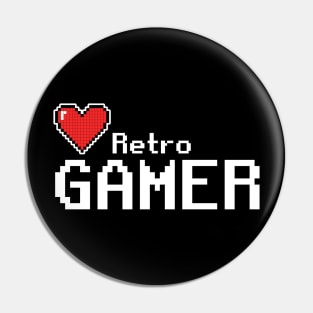 8 Bit Old School Gamer 16 Bit Gaming Retro Vintage Pin