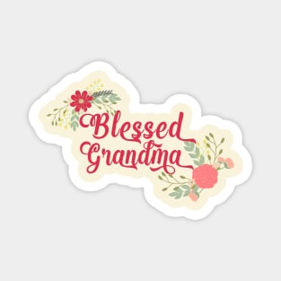 Blessed Grandma Floral Christian Grandma Gift Magnet