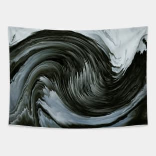 Black Feather Goth Marble Tapestry