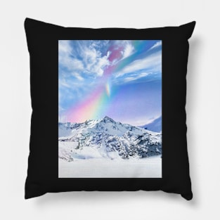 Snow Rainbow Pillow