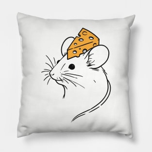 mouse with cheese hat Pillow