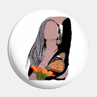 Girl and Butterfly Pin