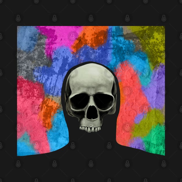 Skull on Abstract Background by TWOintoA