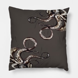 2 octopus with tentacles Pillow