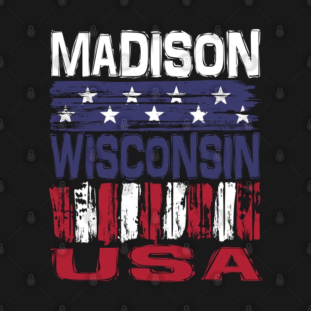 Madison Wisconsin USA T-Shirt by Nerd_art