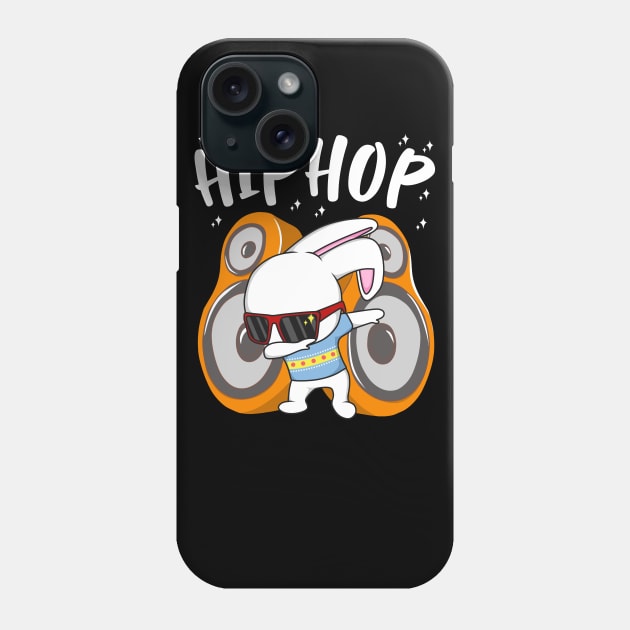 Hip Hop Dabbing Easter Bunny Phone Case by BadDesignCo