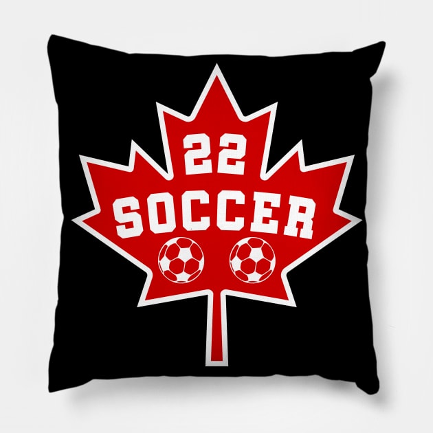 Canada Soccer Pillow by footballomatic